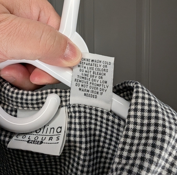 Carolina Colours Plus Women's Size 16W Black White Checked Sleeveless Tunic - Picture 4 of 4